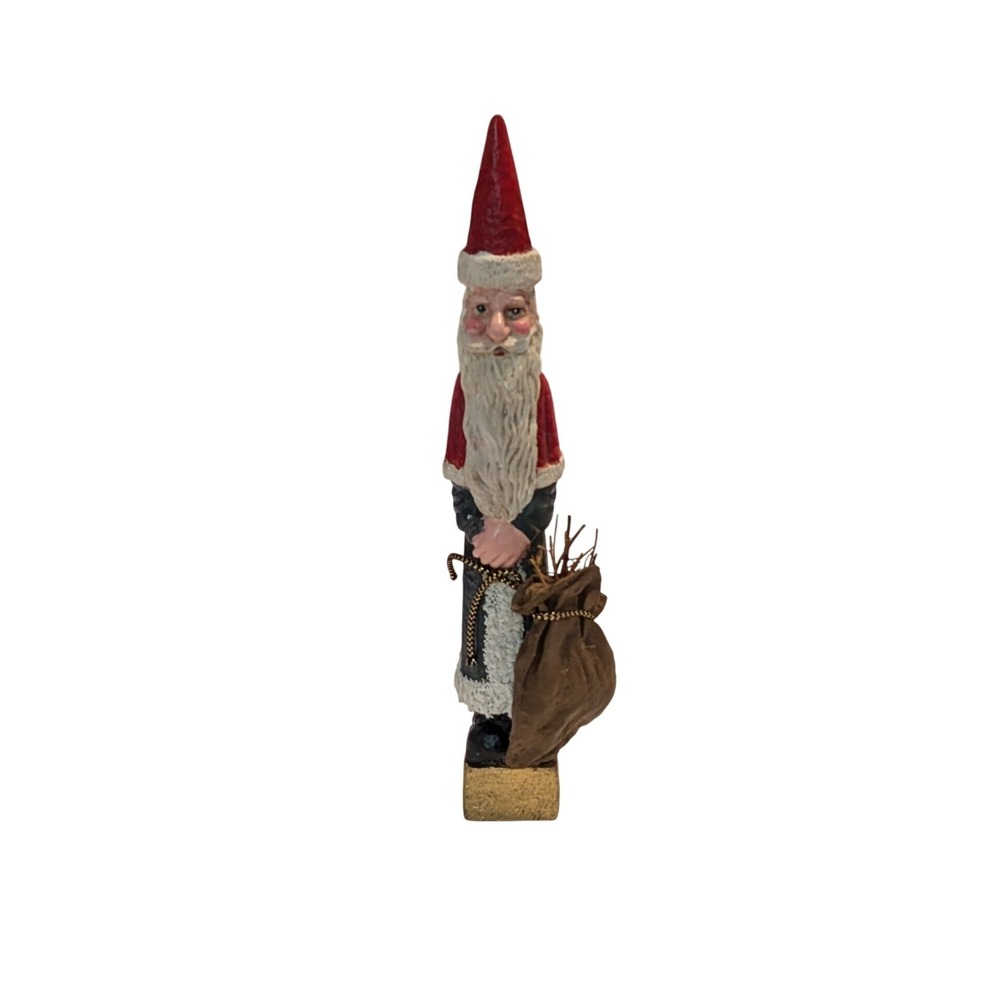 Vintage Belsnickle Santa Figurine Father Christmas Folk Art 7.5" Cottagecore